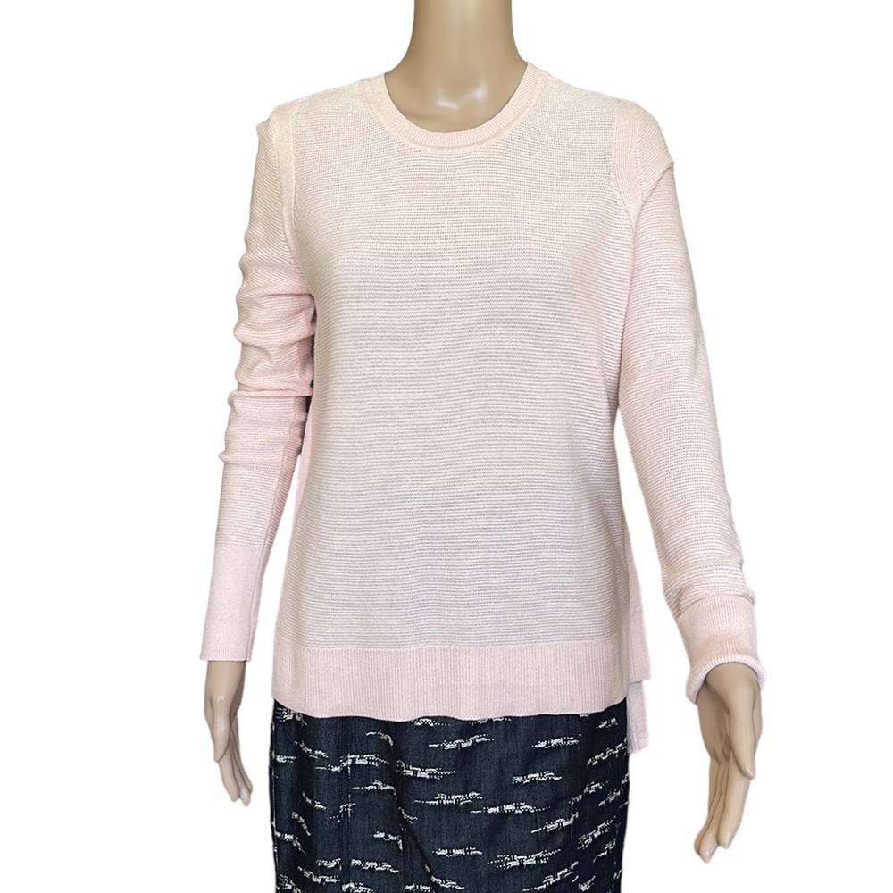 Banana Republic Pima Cotton and Cashmere Crew Neck Sweater Blush Pink